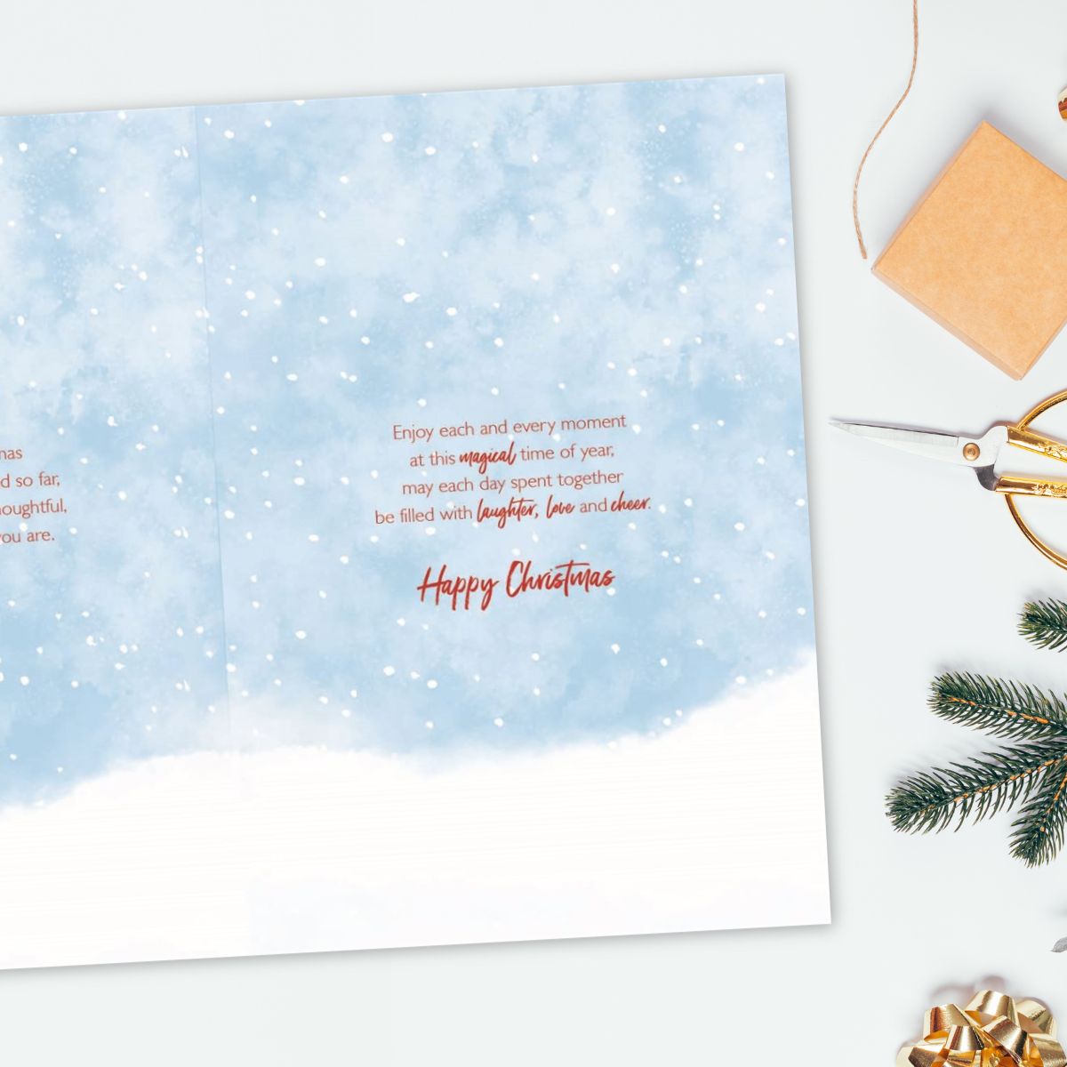 Son & Partner Christmas Card - Woodland Tree