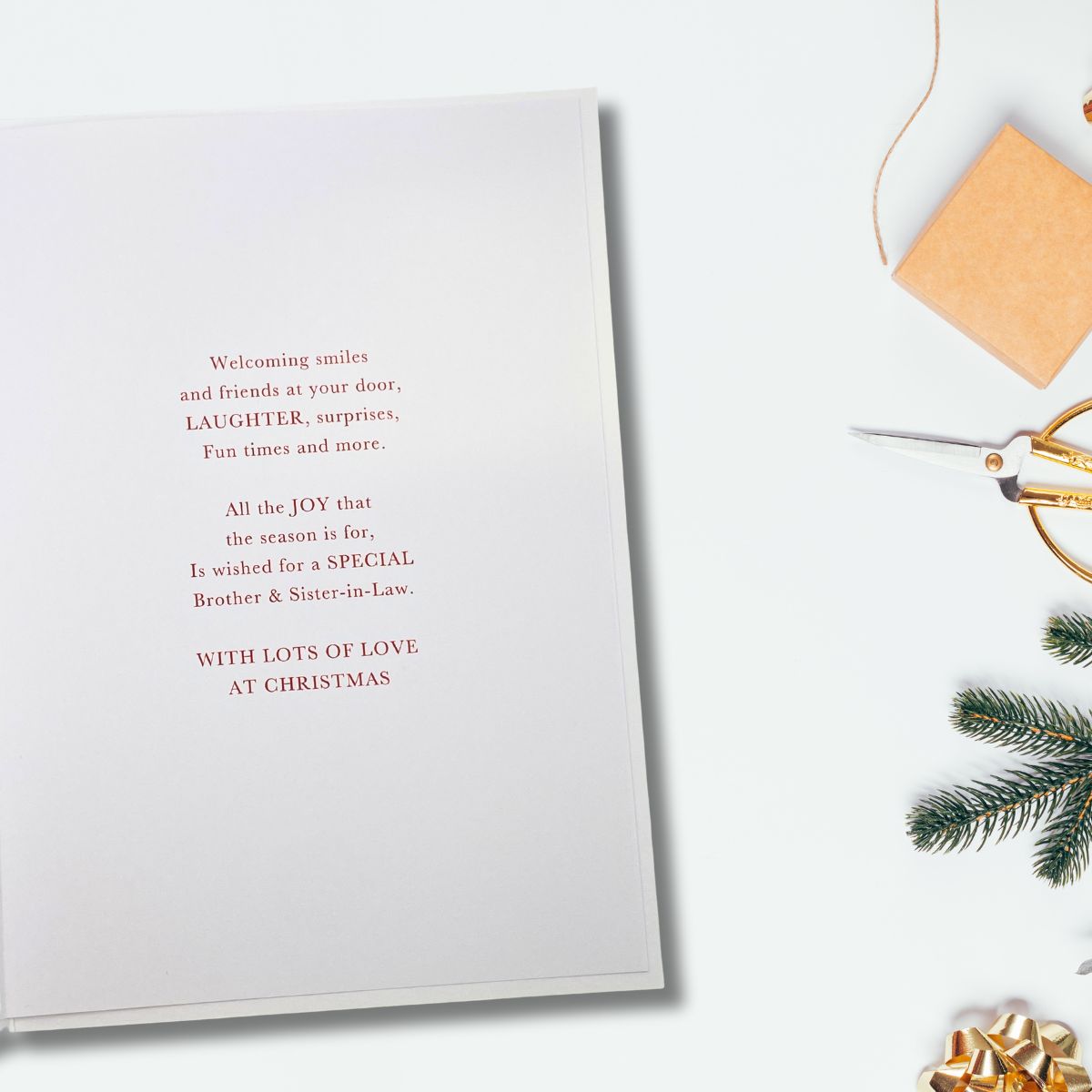 Brother & Sister-In-Law Christmas Card - Heritage Fireplace