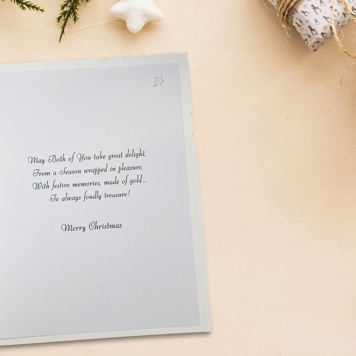 Both Of You Christmas Card - Velvet Reindeer