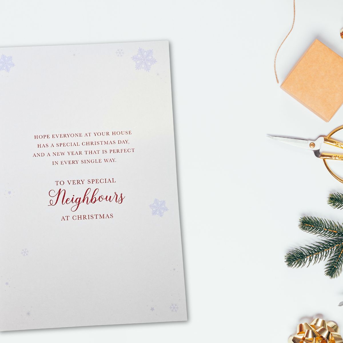 Neighbours Christmas Card - Fireplace Scene