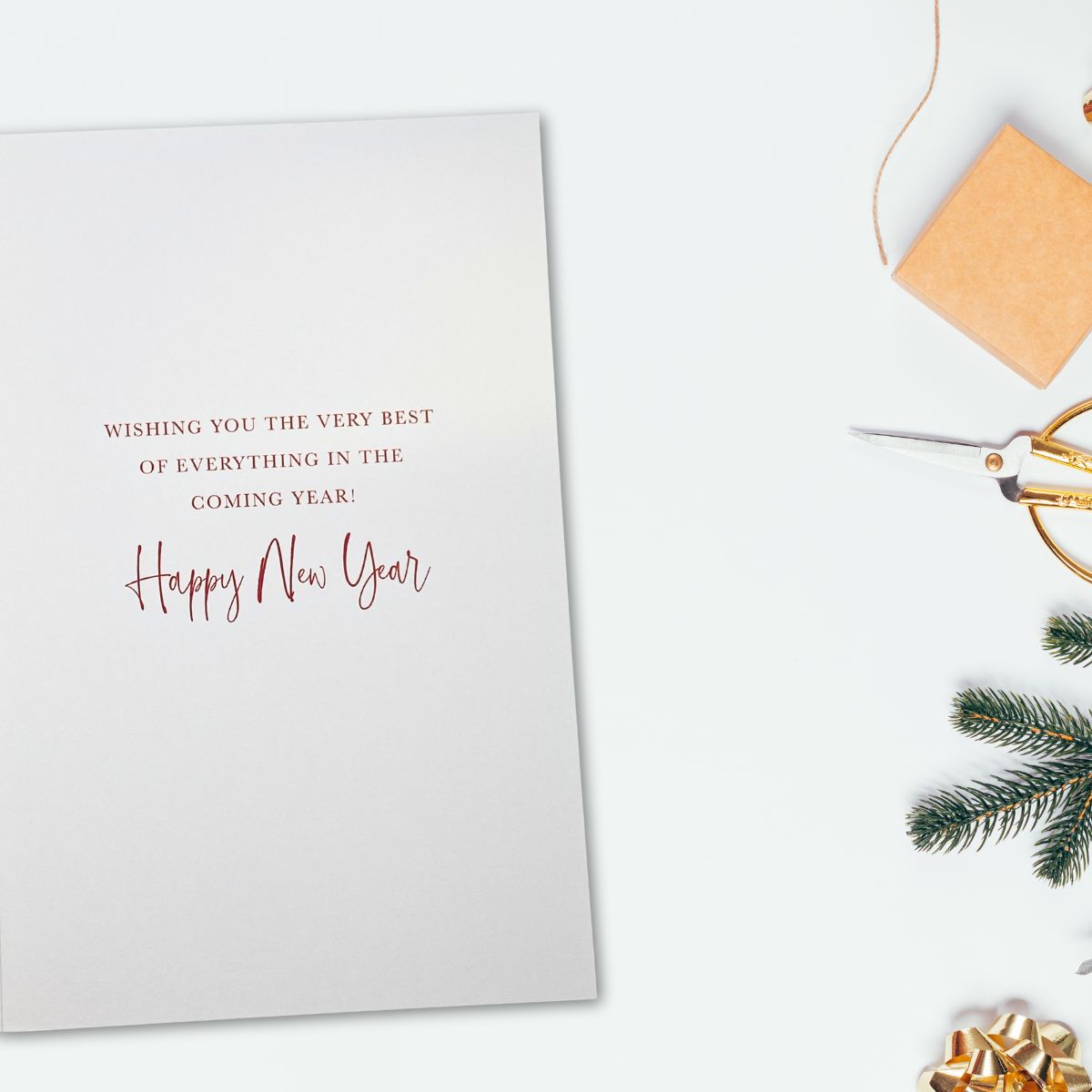 Happy New Year Christmas Card - Clock & Fizz
