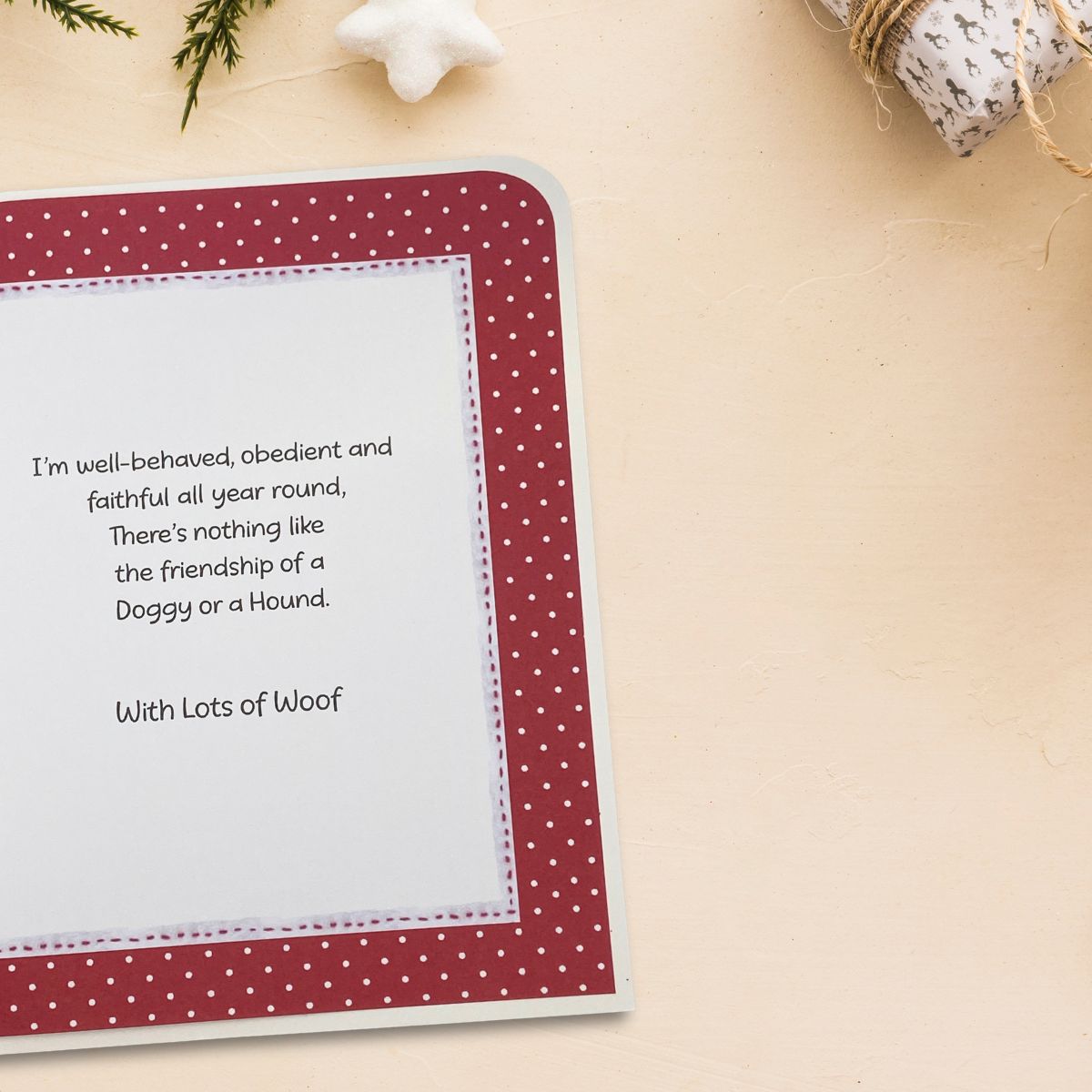 From The Dog Christmas Card - Fudge & Friends