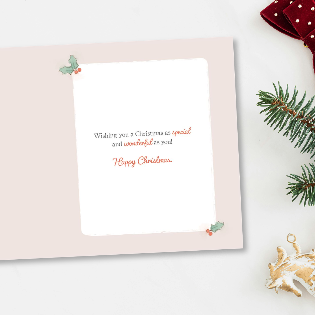 Friend Christmas Card - Barley Bear