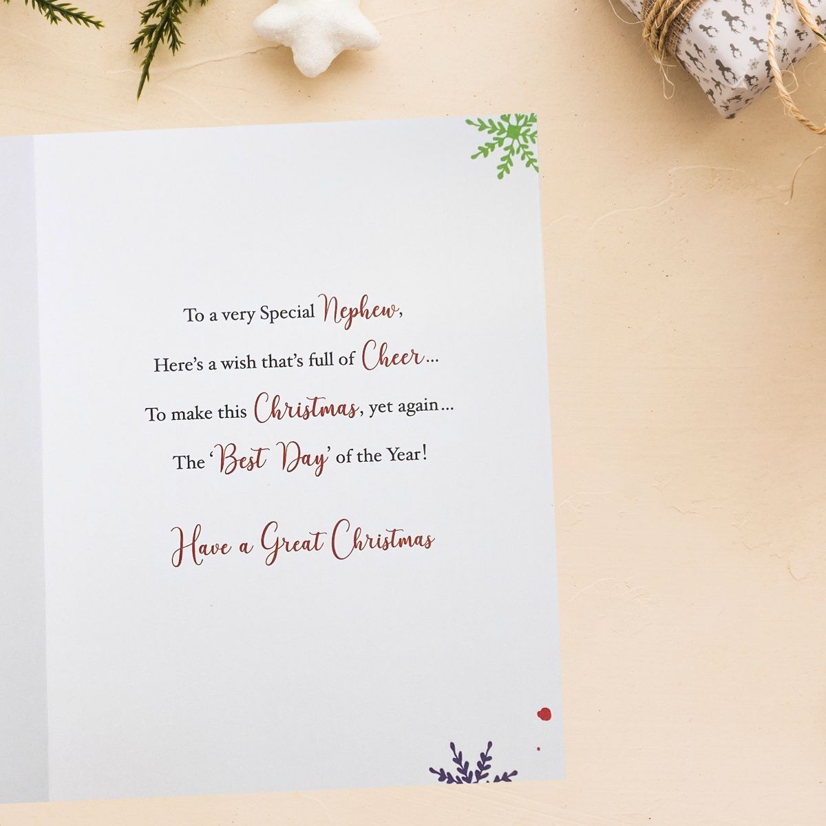 Nephew Christmas Card - Signature Seasons