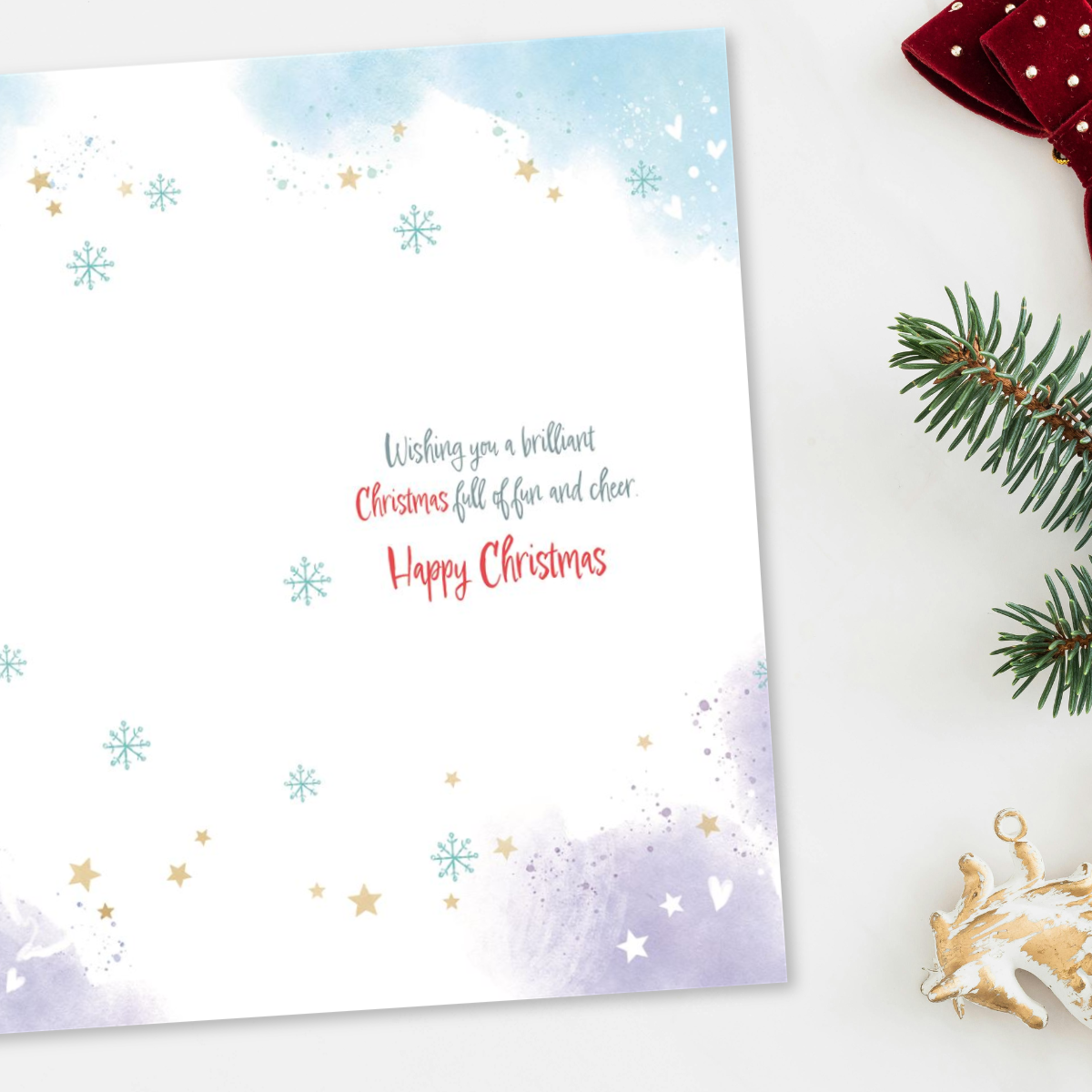 Cousin Christmas Card - Woodland Snowglobe