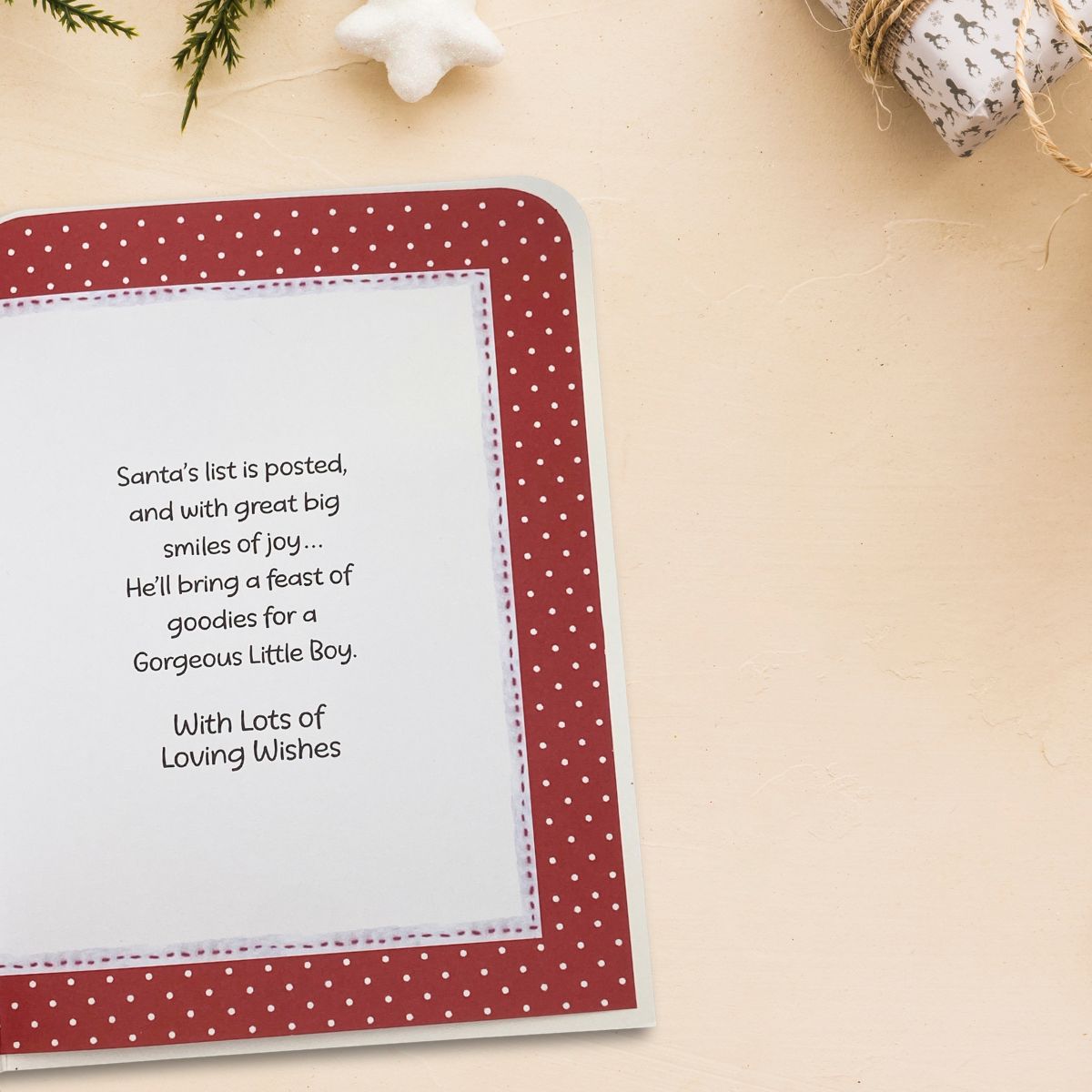 Great Grandson Christmas Card - Fudge & Friends