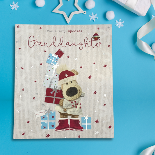 Granddaughter Christmas Card - Boofle Bear