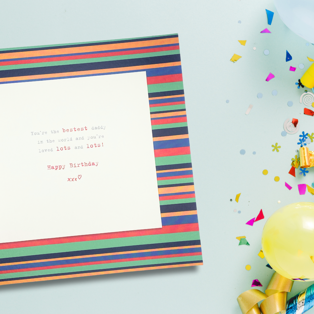Daddy Birthday Card - Boofle Coloured Heart