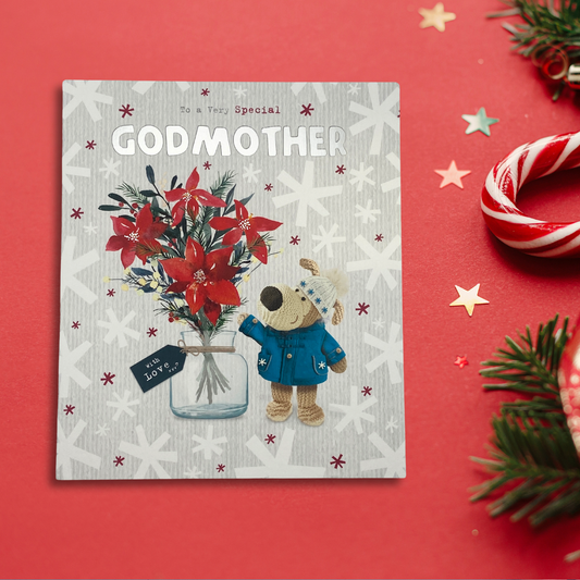 Godmother Christmas Card - Boofle Bear
