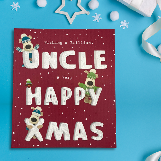 Uncle Christmas Card - Boofle Bear