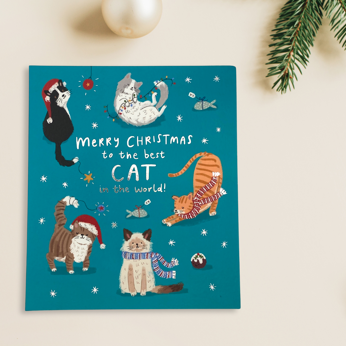 To The Cat Christmas Card - Festive Breeds
