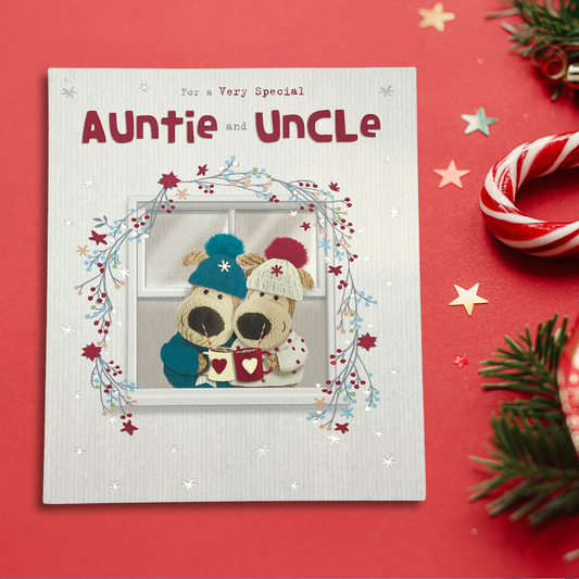 Auntie & Uncle Christmas Card - Boofle Bear