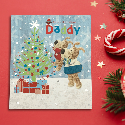 Daddy Christmas Card - Boofle Bear