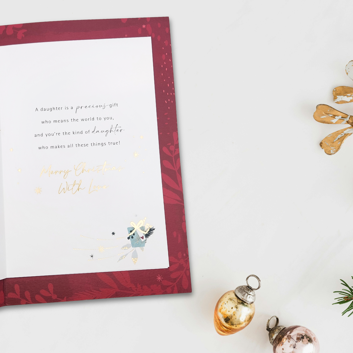 Daughter Christmas Card - Daydreams