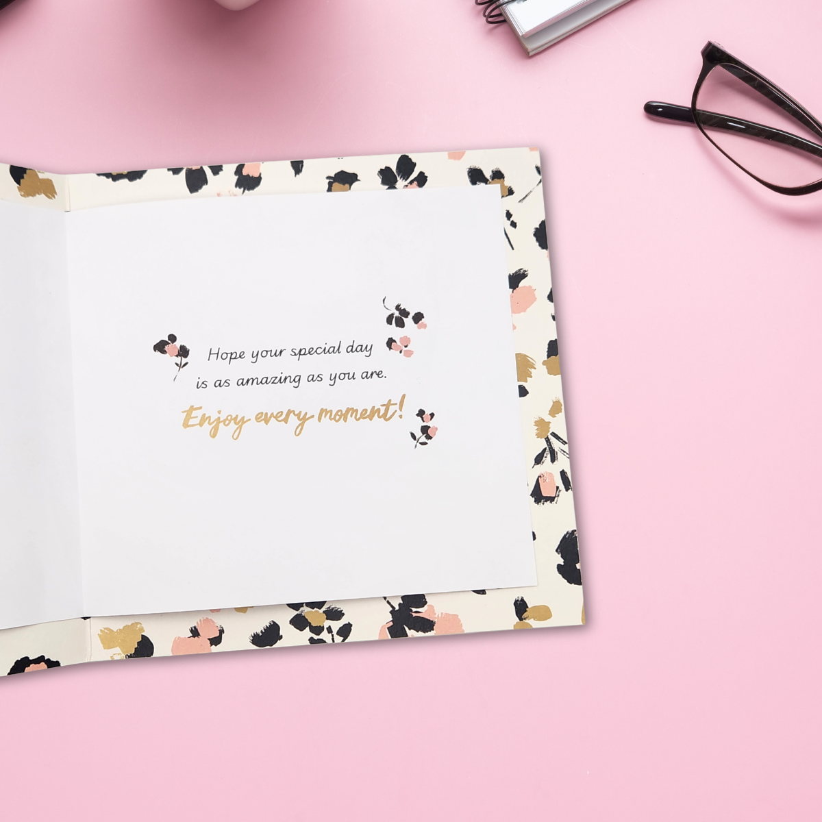 Daughter Birthday Card - Abstract Flowers