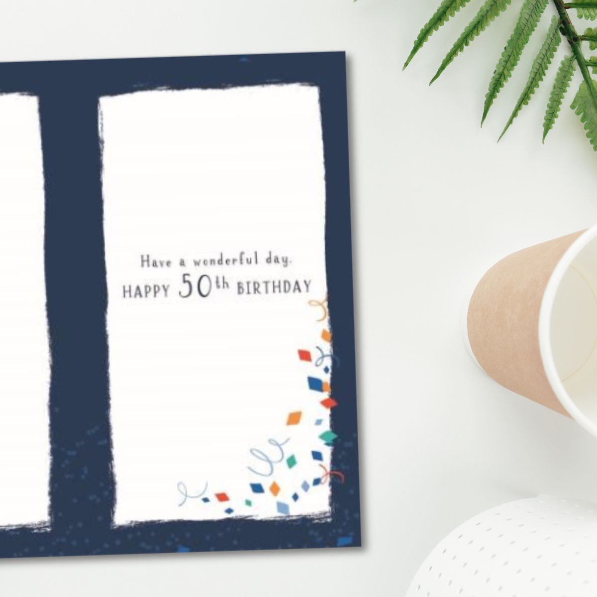 50th Birthday Card - Pavillion Balloons And Streamers