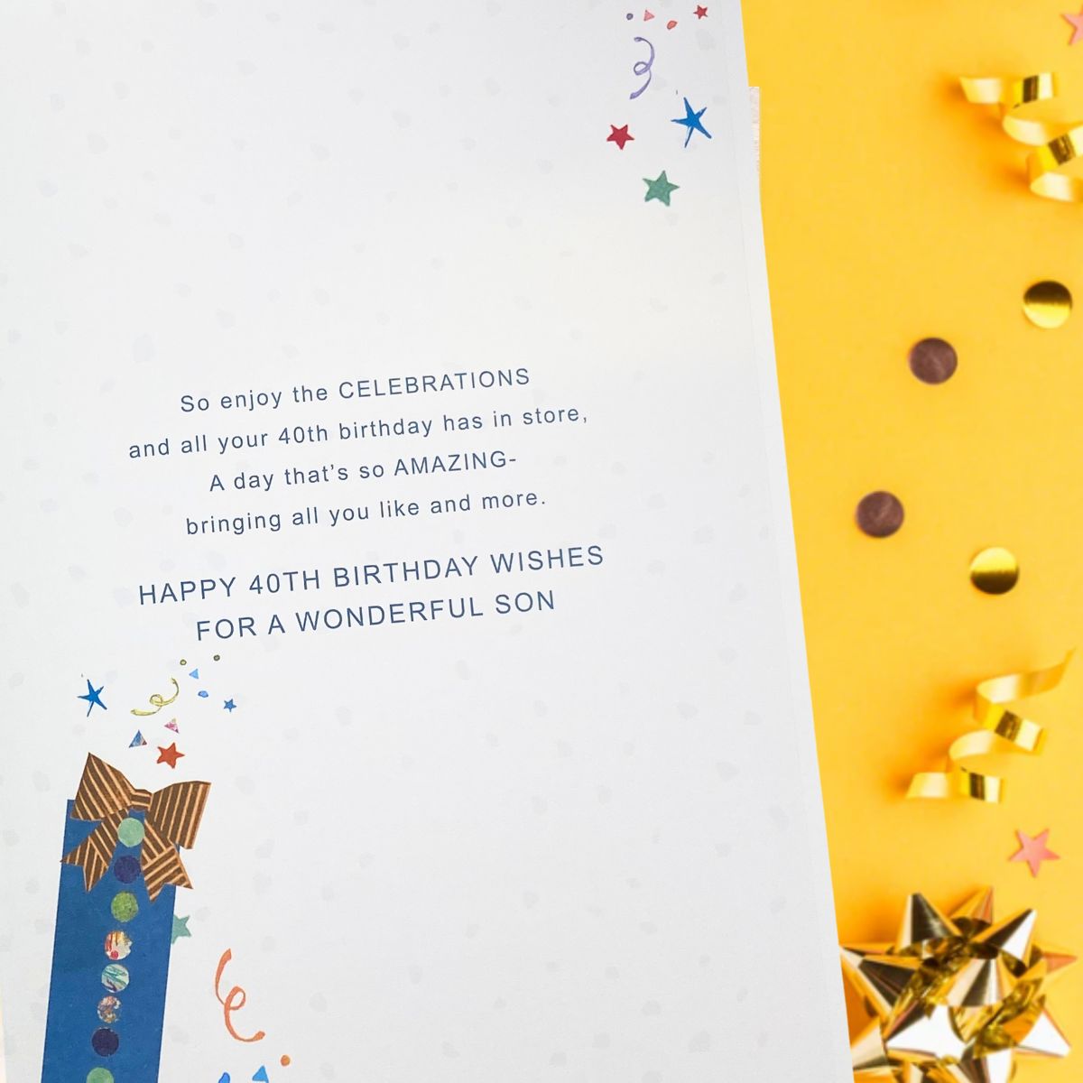Son 40th Birthday Card - Lumino Candles