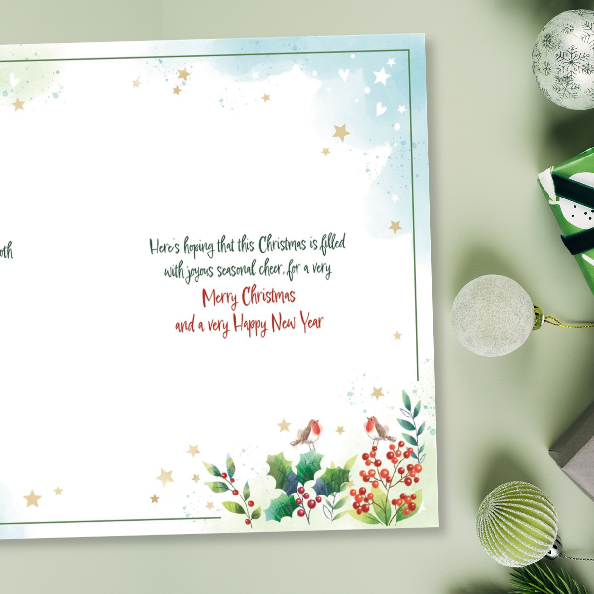 Brother & Partner Christmas Card - Awash With Colour