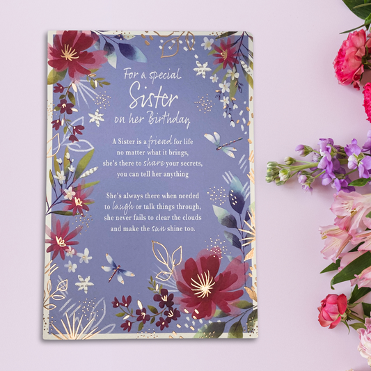 Sister Birthday Card - Most Especially For You