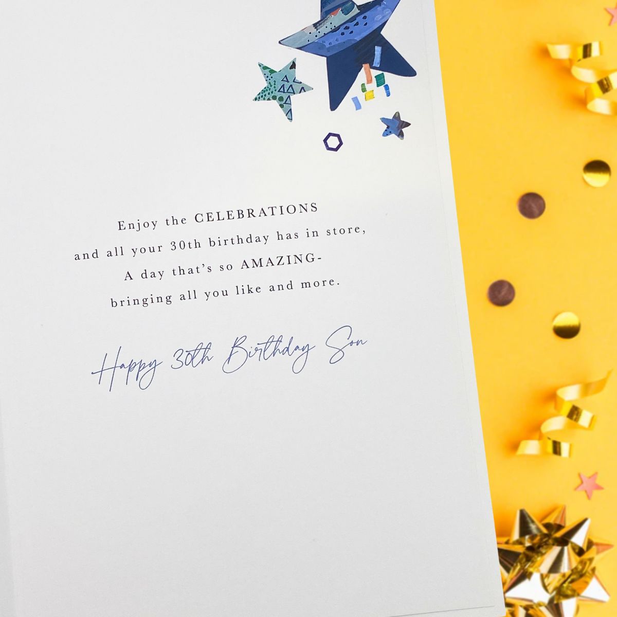 Son 30th Birthday Card - Lumino Cake & Candles