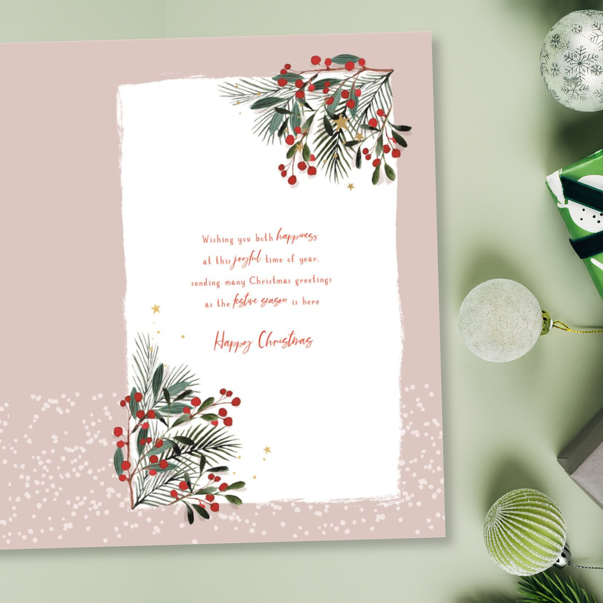 Brother & Girlfriend Christmas Card - Skylight