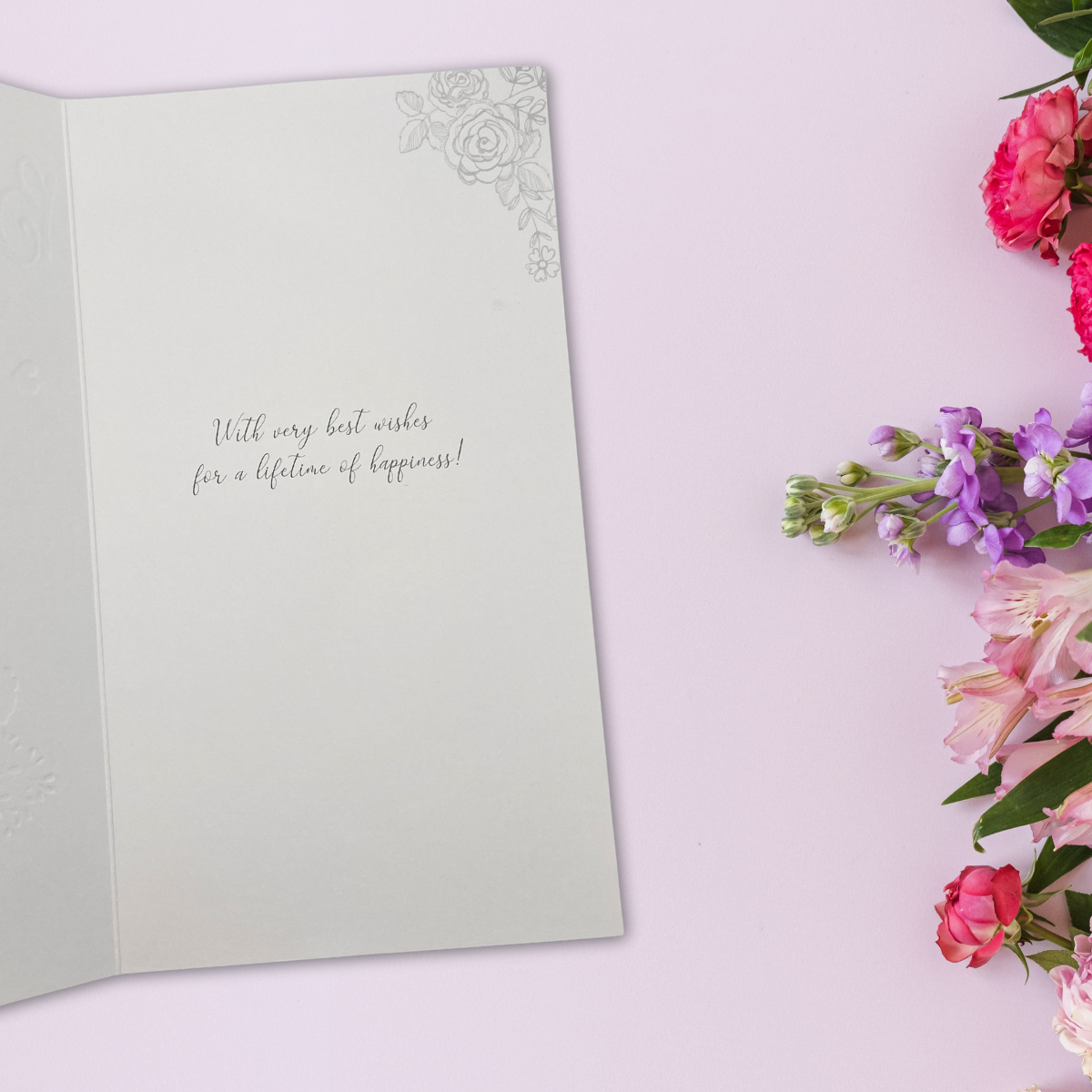 Wedding Day Card - Champagne Bride & Groom Congrats!