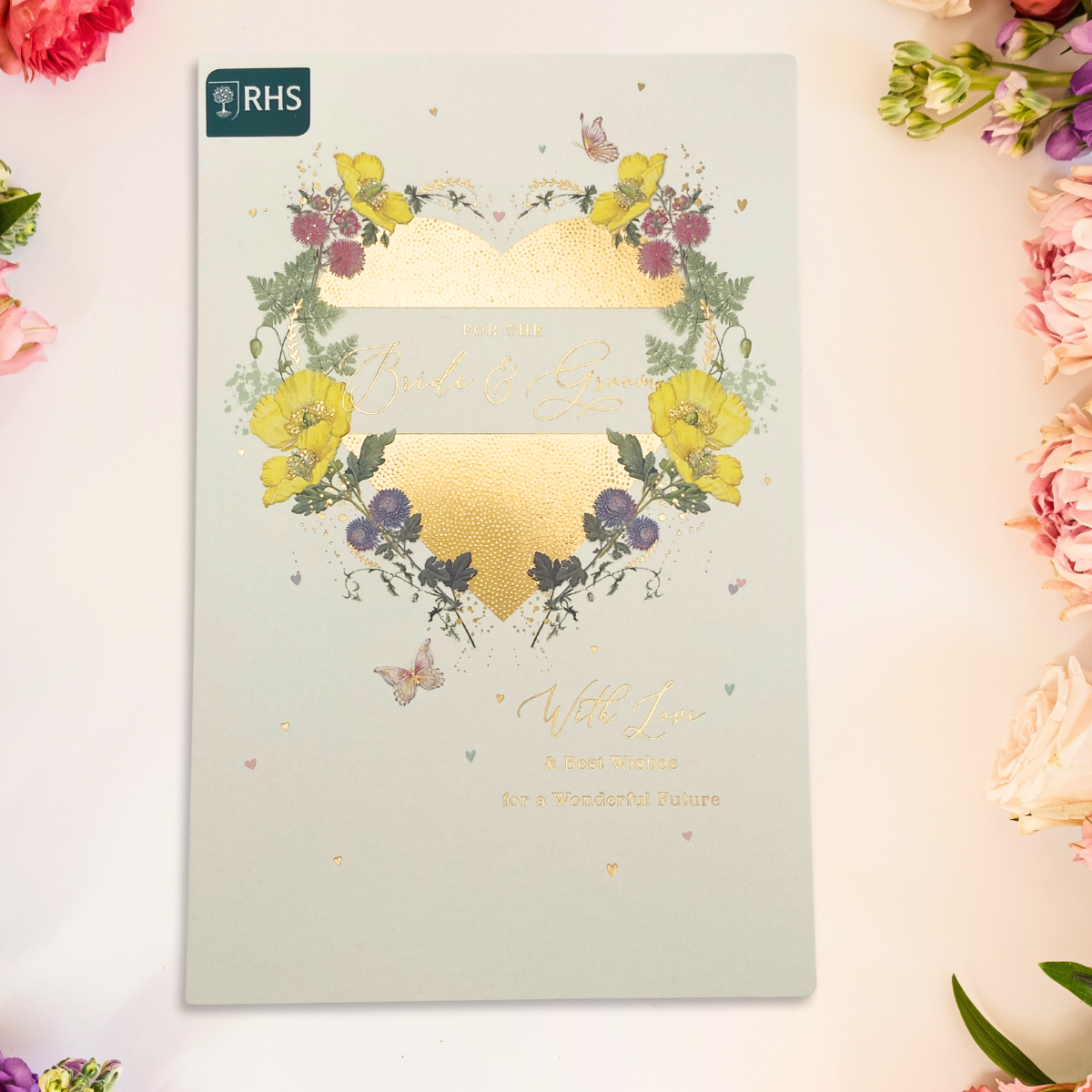 Wedding Day Large Card - RHS Best Wishes For A Wonderful Future