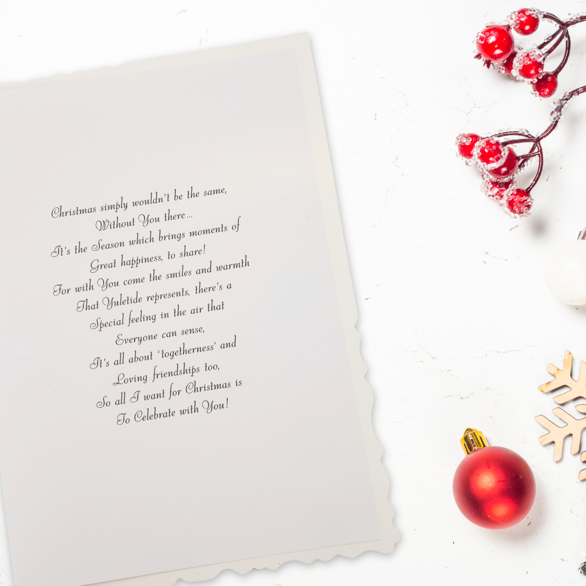 Wife Large Christmas Card - Velvet Gallery Flowers & Gifts