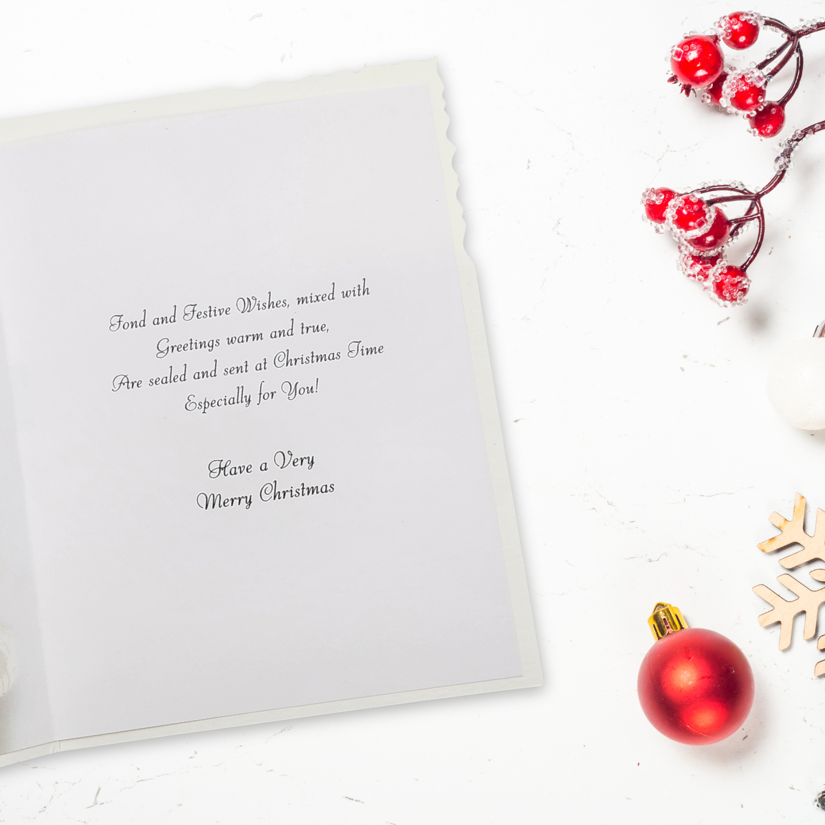 Open Christmas Card - Velvet Gallery Xmas Cake