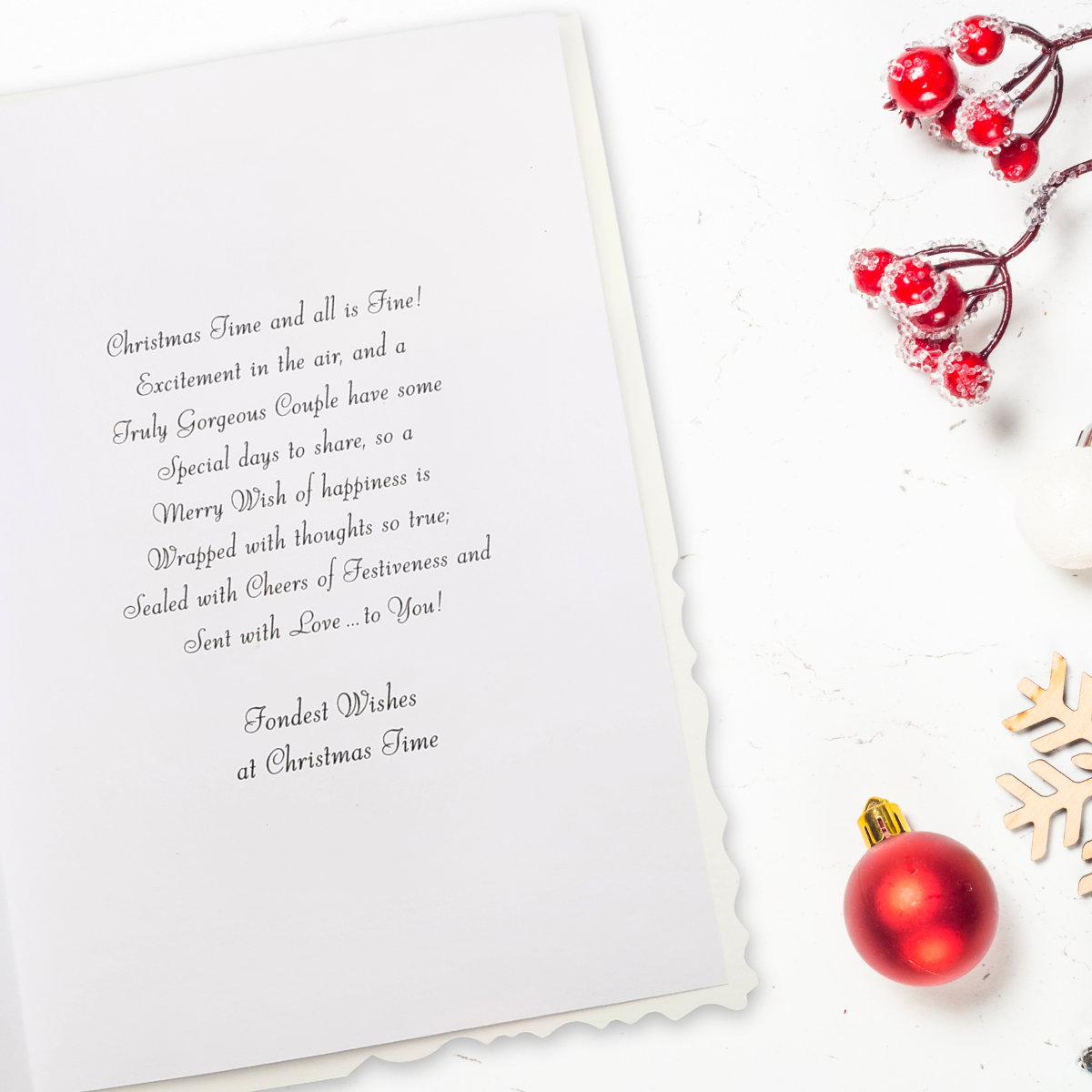 Granddaughter & Partner Christmas Card - Velvet Gallery Gifts