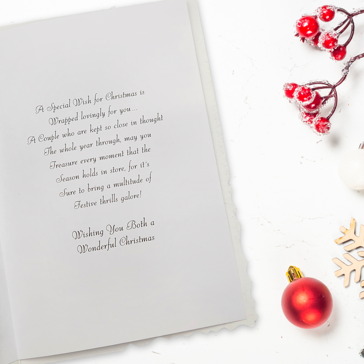 Sister & Brother-In-Law Christmas Card - Velvet Gallery Cake & Gifts