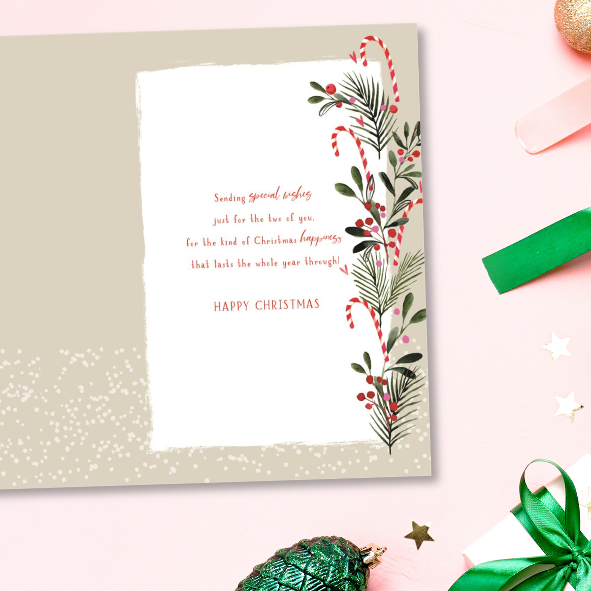 Both Of You Christmas Card - Skylight Floral Envelope