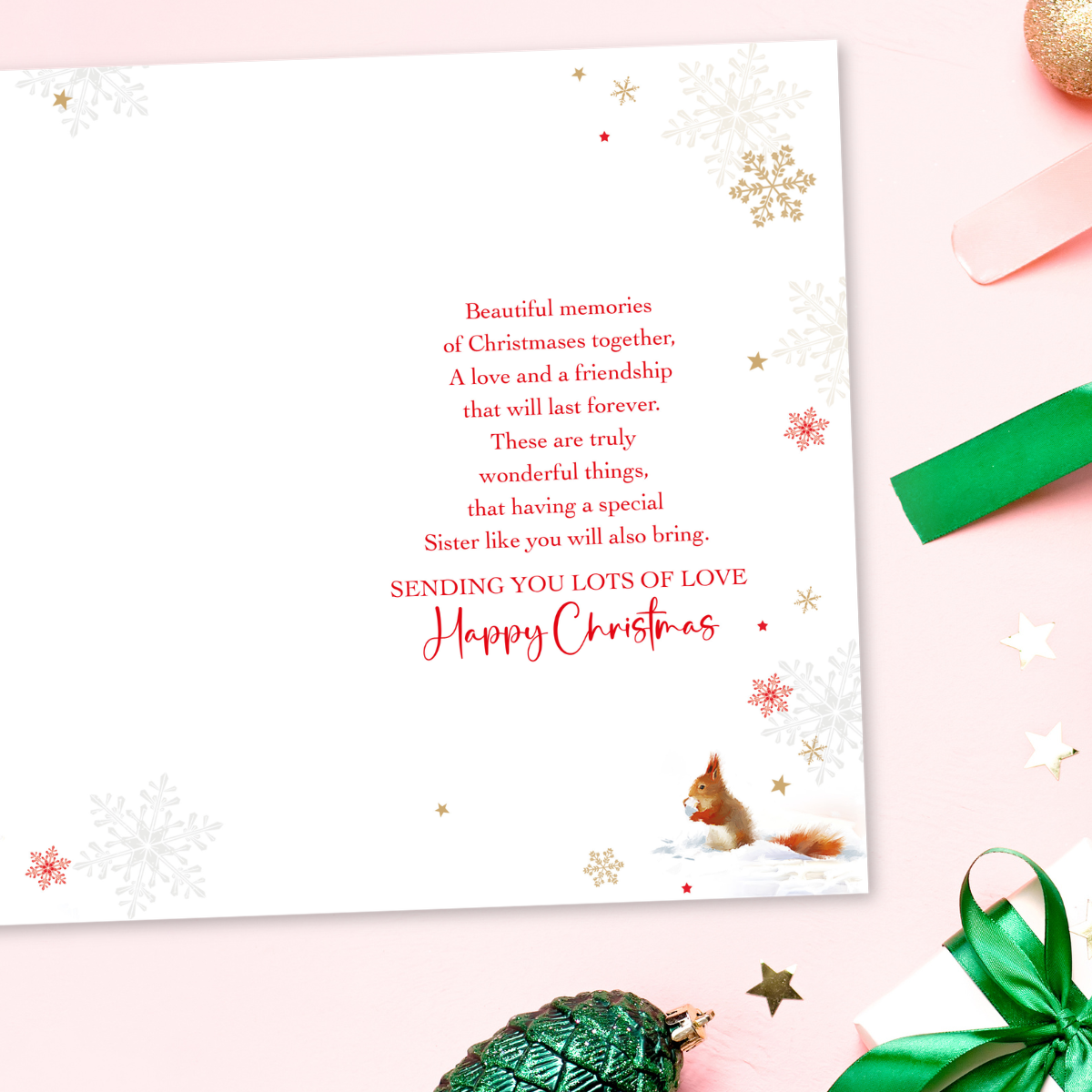 Sister Christmas Card - Red Front Door