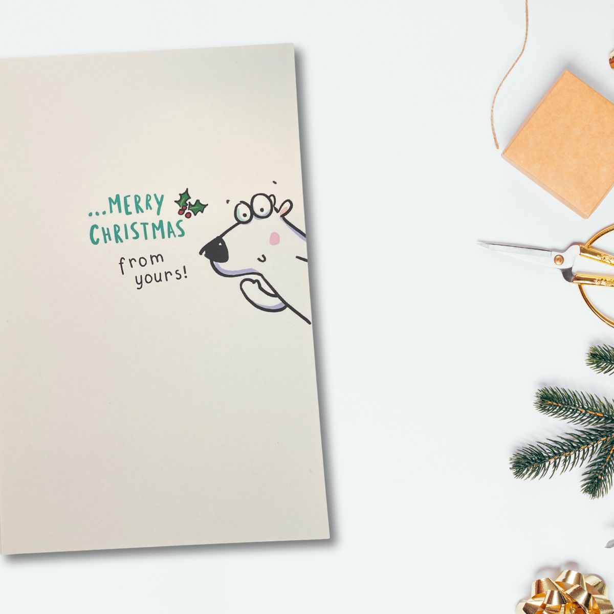 Uncle Christmas Card - Cool Polar Bear