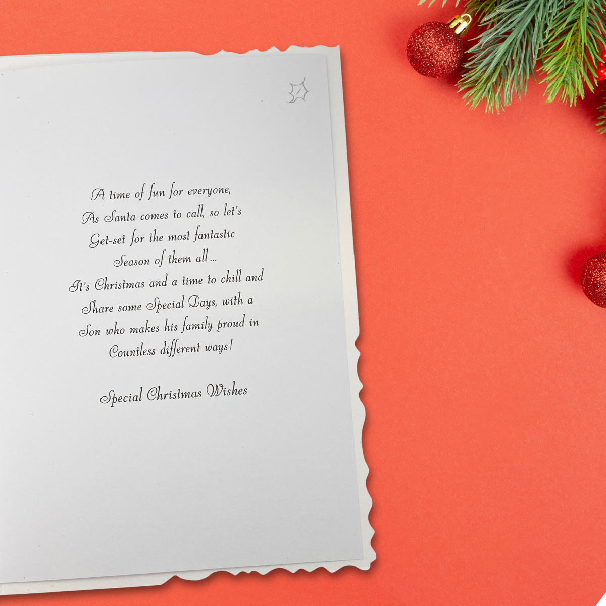 Son Christmas Card - Velvet Stocking & Headphones