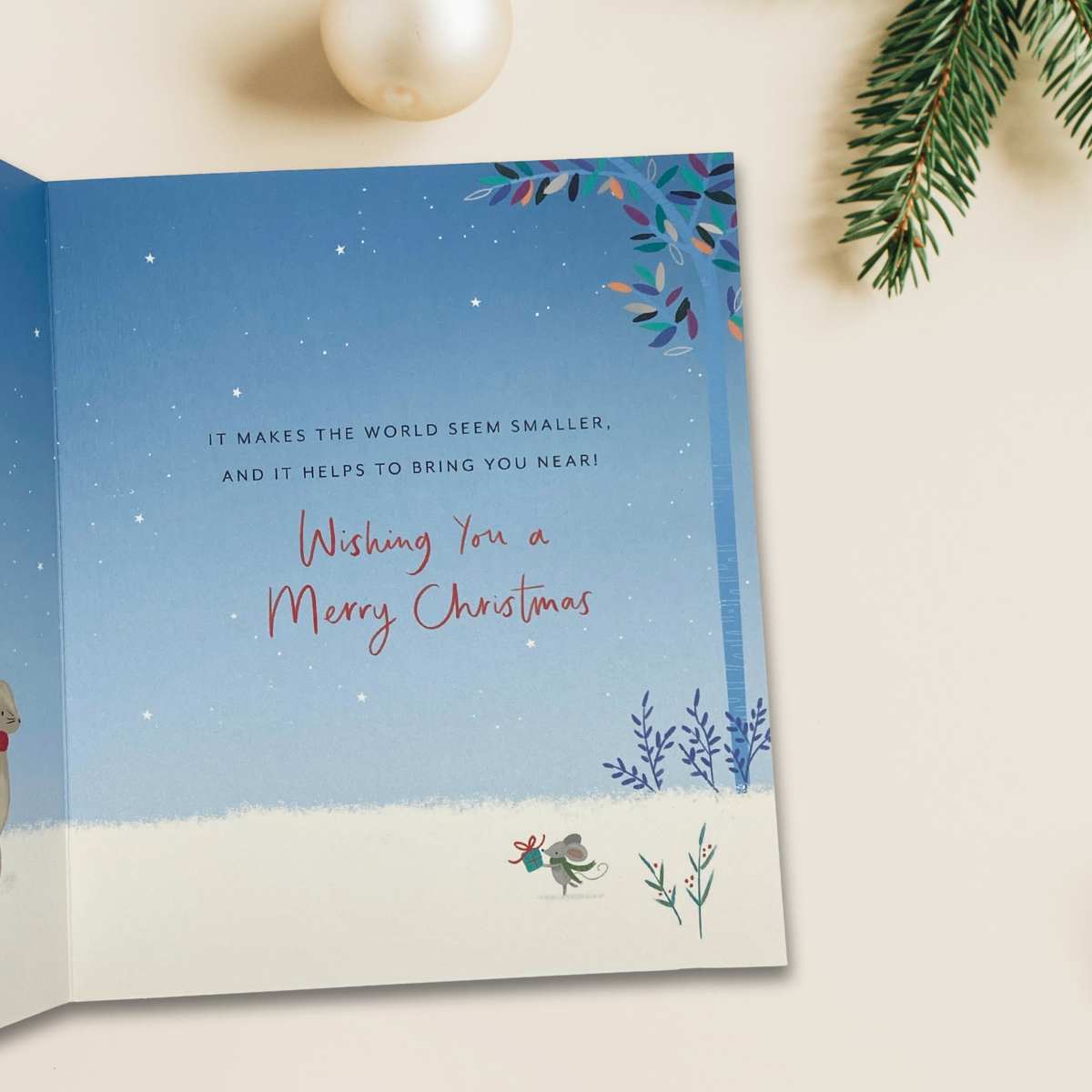 Across The Miles Christmas Card - Woodland Postbox
