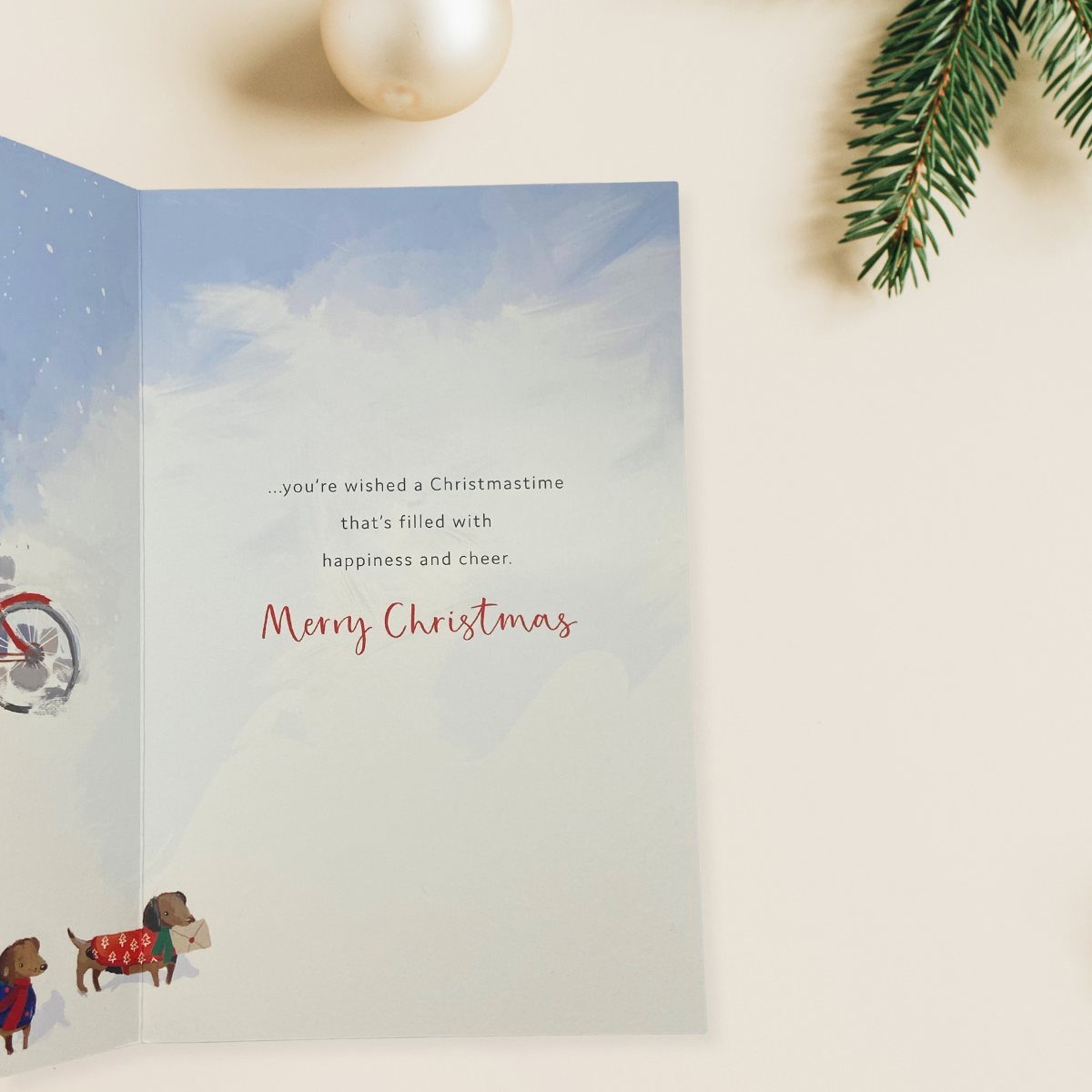 Both Of You Christmas Card - Dogs & Postbox