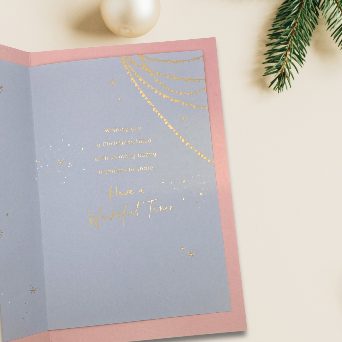 Both Of You Christmas Card - Festive Tree & Star