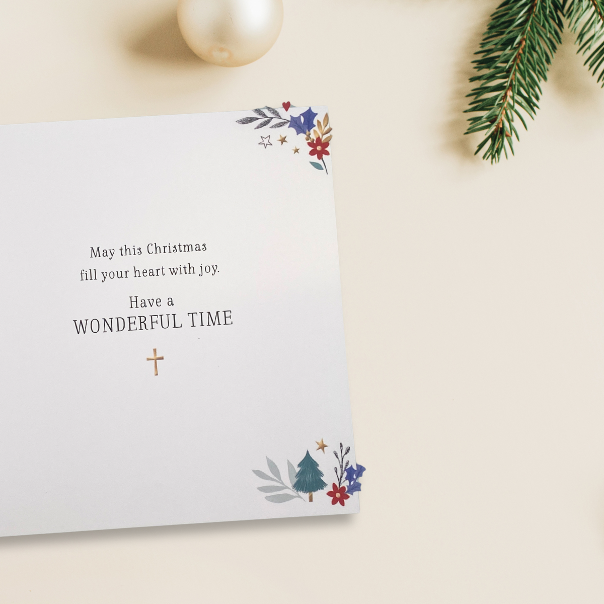 Open Christmas Card - Season's Blessings