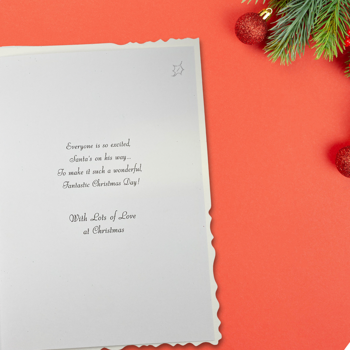 Great Grandchildren Christmas Card - Velvet Snowman & Sleigh