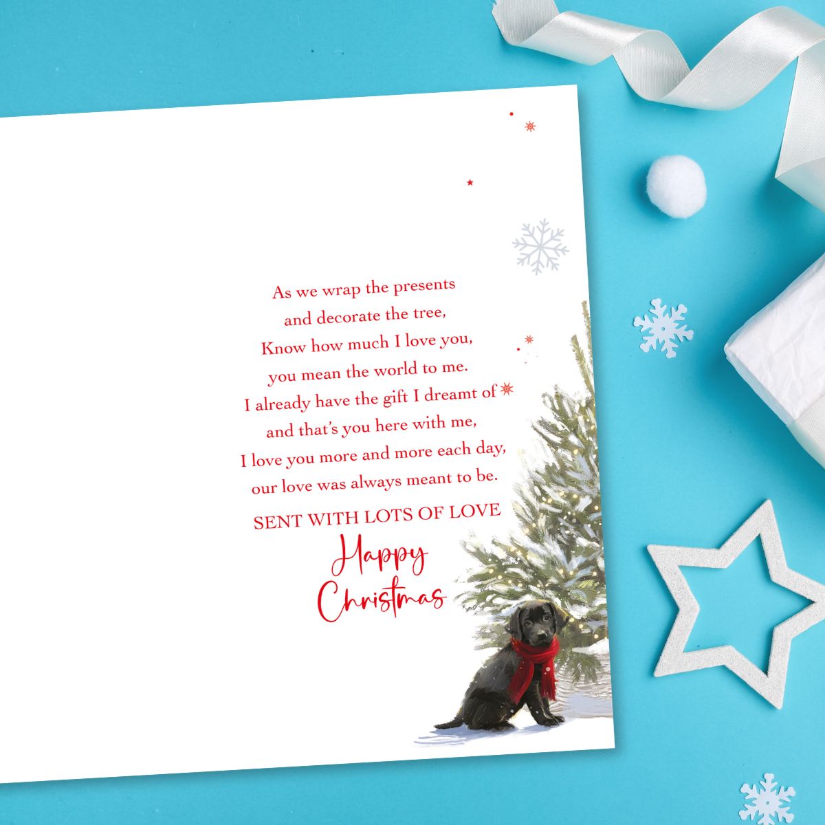 Husband Christmas Card - Snowy Front Door