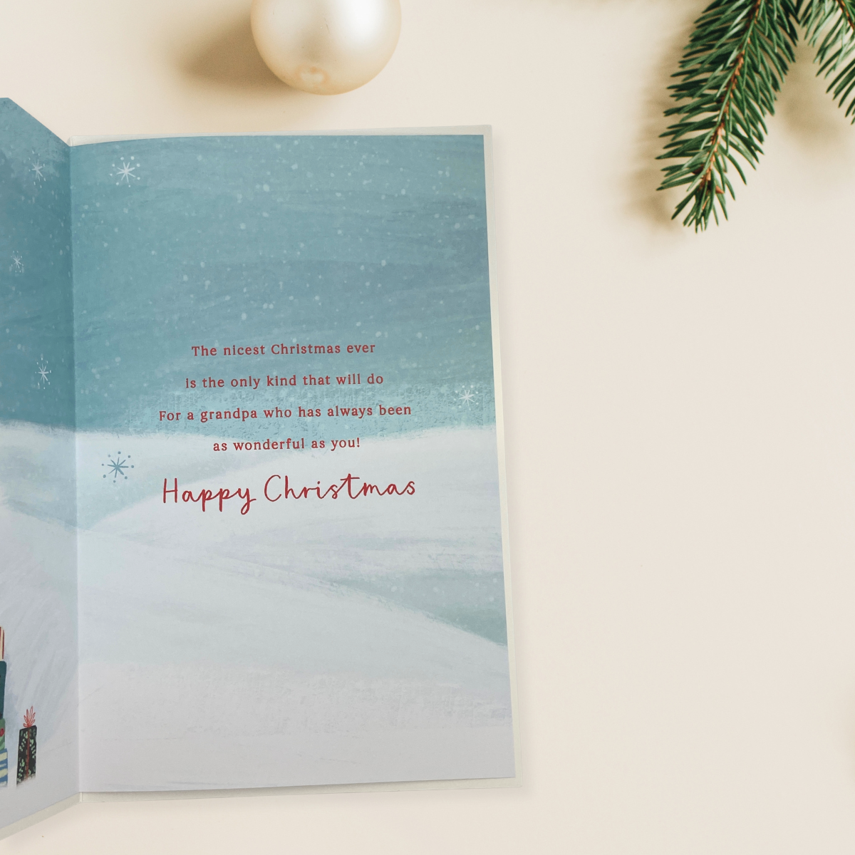 Grandpa Christmas Card - Car Bearing Gifts