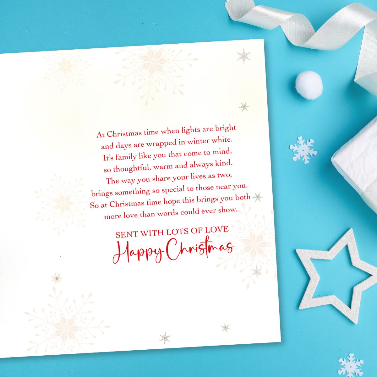 Daughter & Son-In-Law Christmas Card - Mice Decorating Tree