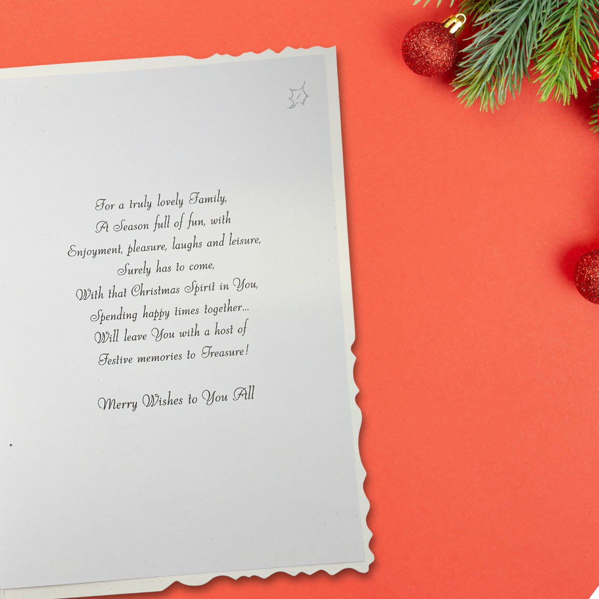 Daughter & Family Christmas Card - Velvet Reindeer