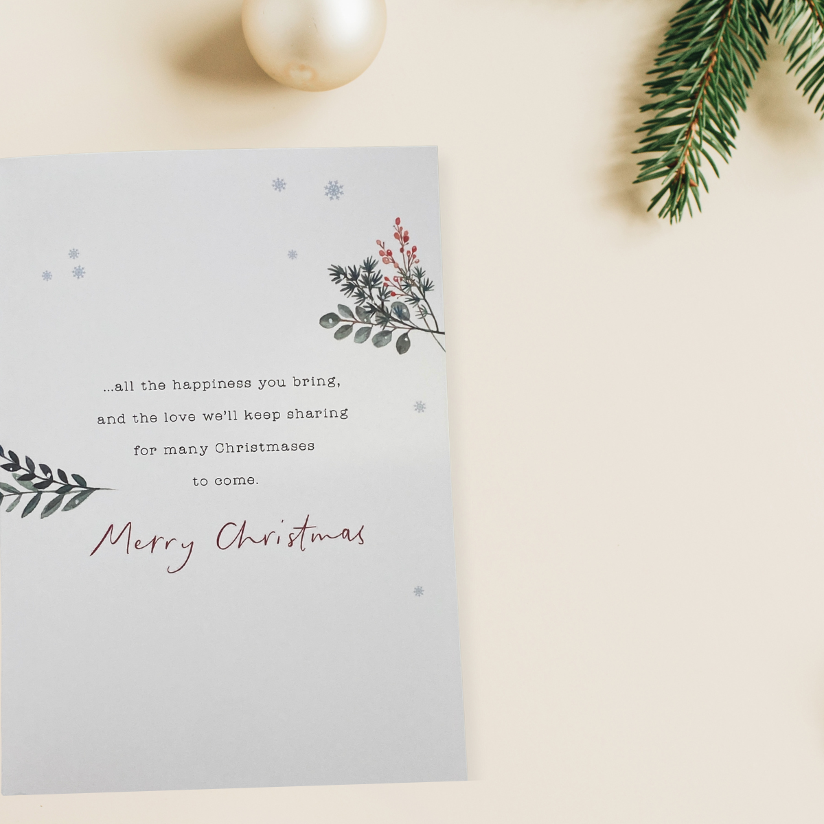 One I Love Christmas Card - Snowy Door