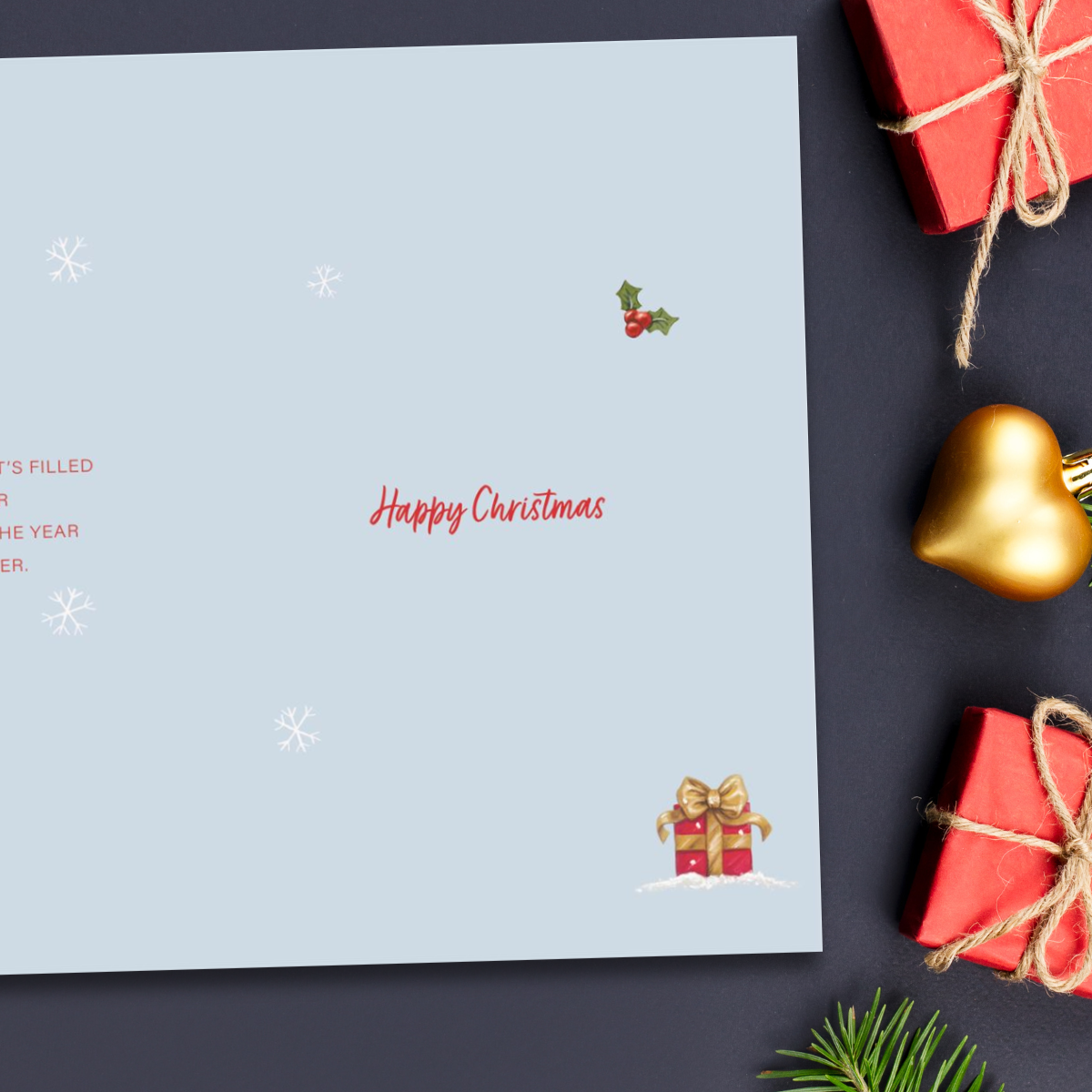 Granddaughter & Boyfriend Christmas Card - Just For You Penguins