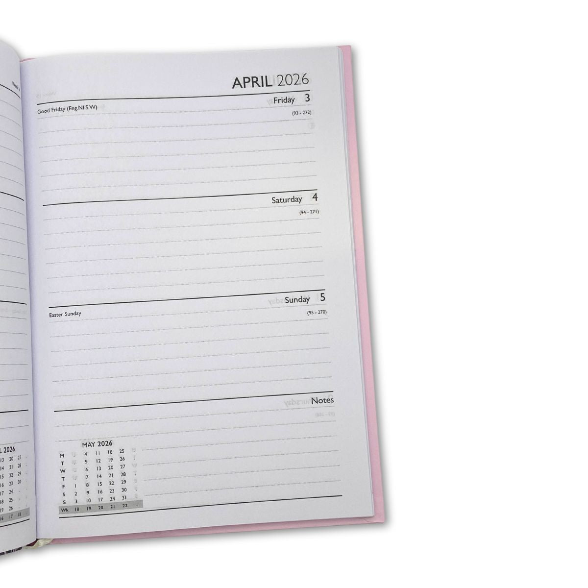 Diary 2026 - A5 Vintage Floral Navy