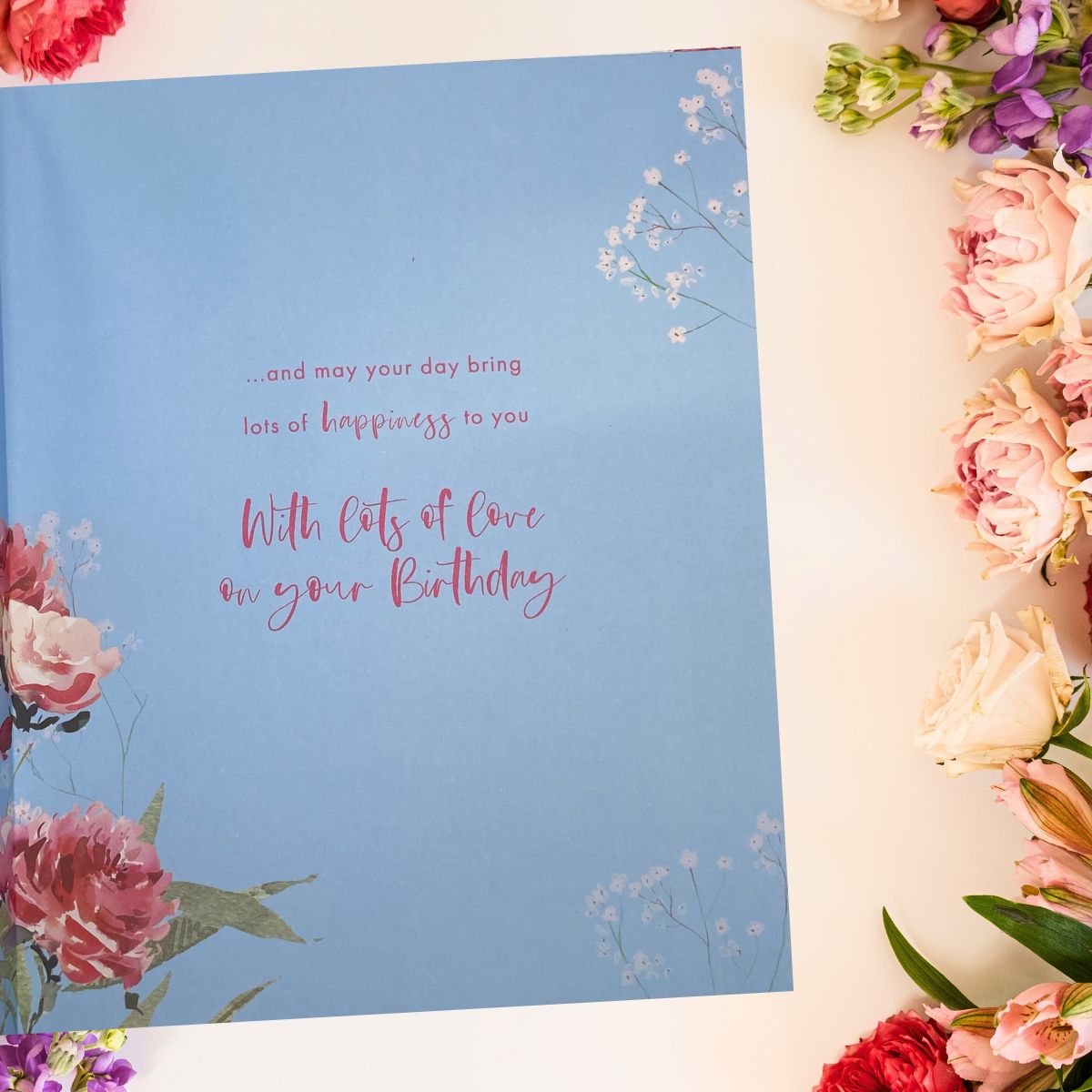 Daughter Birthday Card - Boxed Floral Dress Decoupage