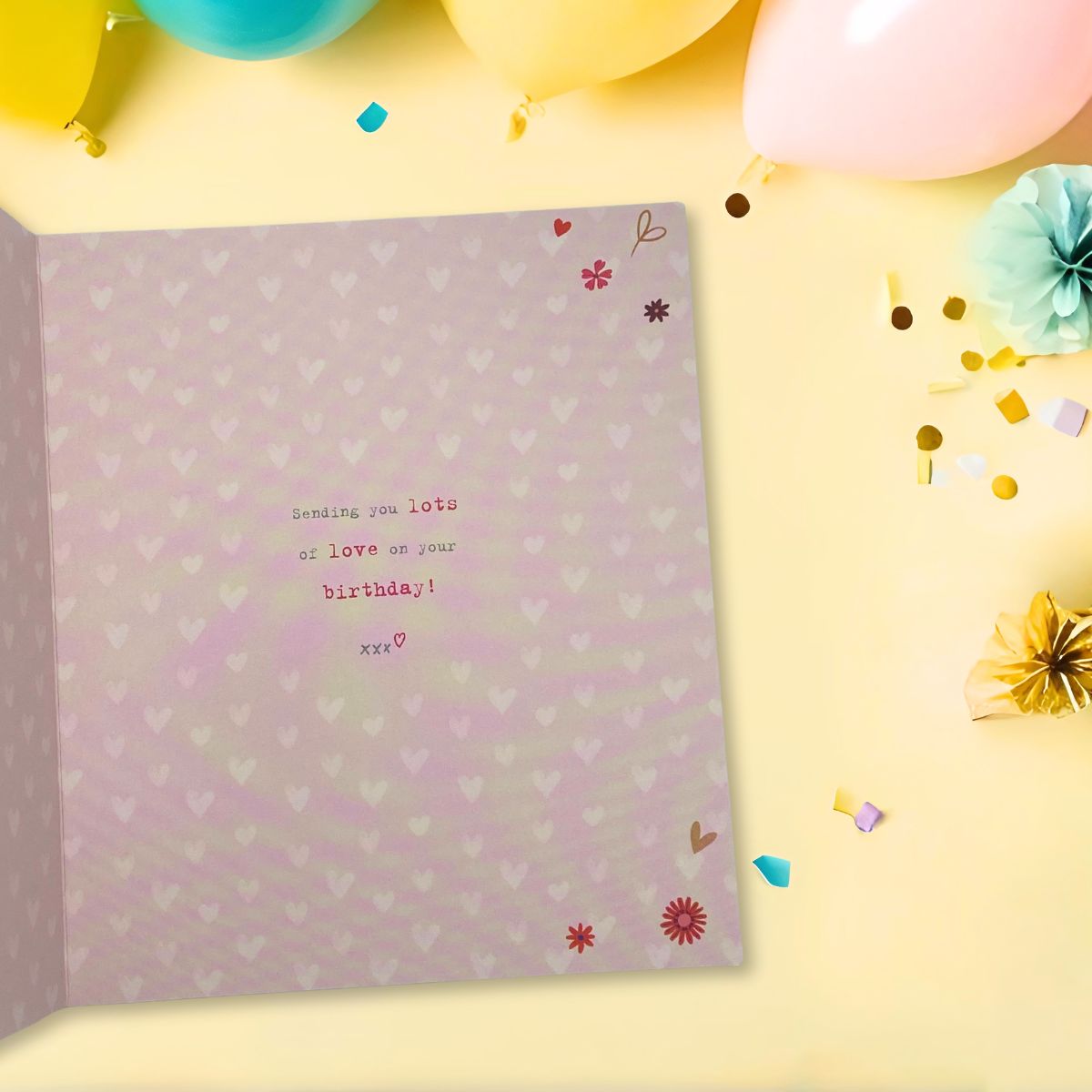 2nd Birthday Card - Boofle Bear Pink