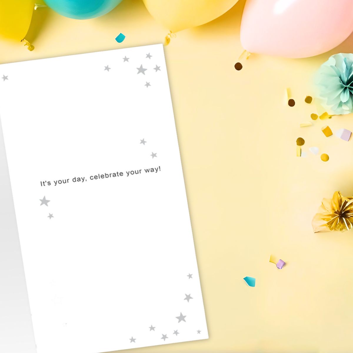 Champagne Birthday Card - Decoupage Pink Balloons